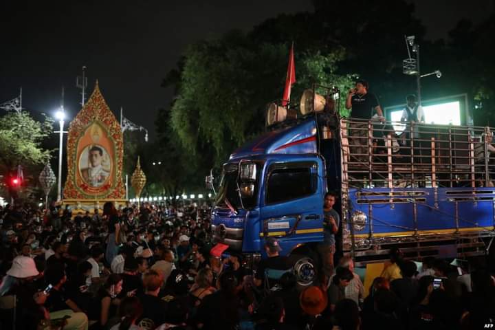 Thai Demonstrators gather again in Bangkok