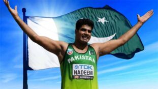 raaj mistri k bete Arshad Nadeem nai Paris Olympics mai tarekh raqam kar di